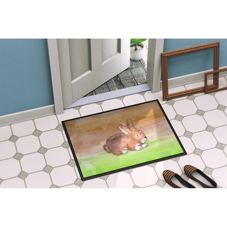 Carolines Treasures 24 x 36 in. Rabbit Watercolor Indoor or Outdoor Mat BB7410JMAT